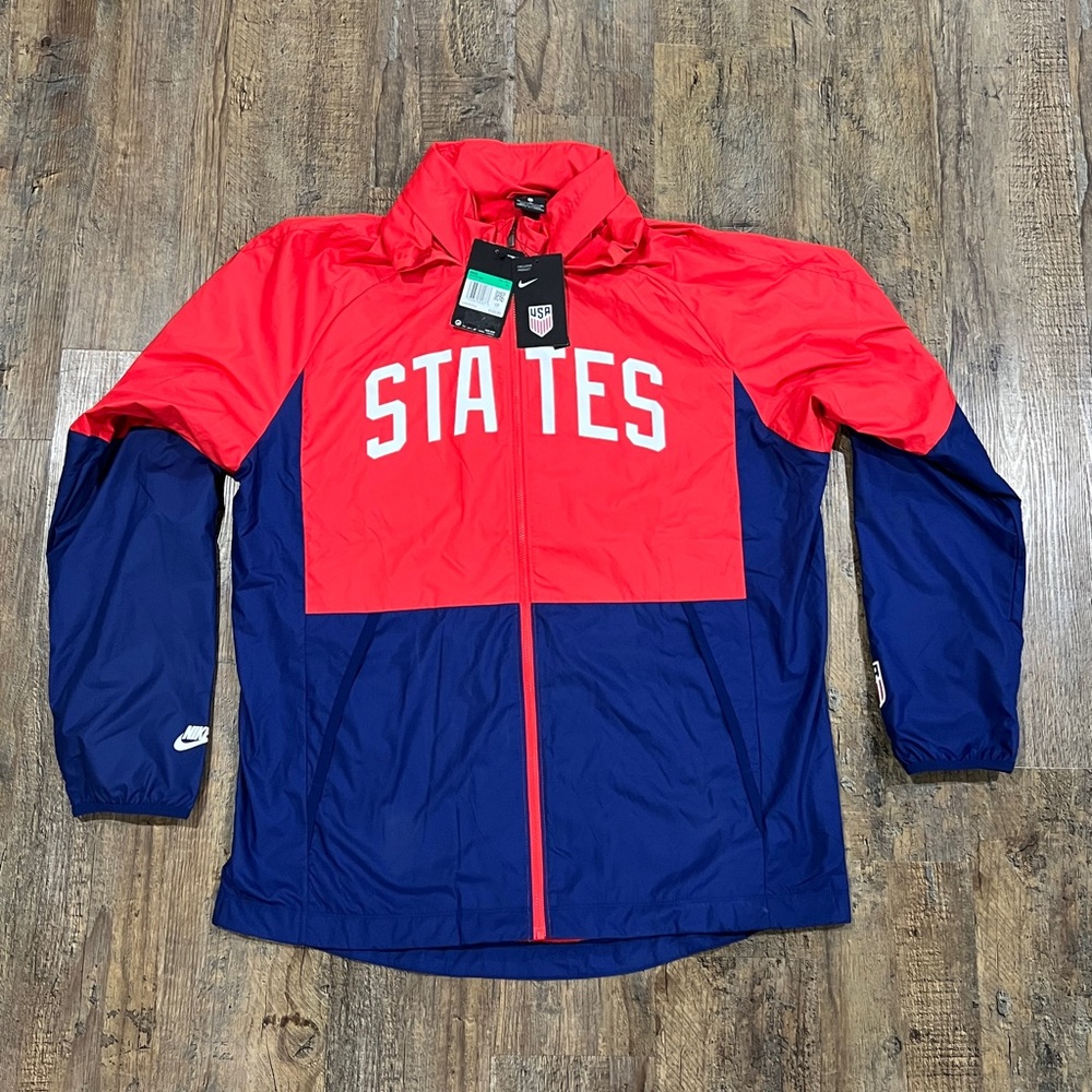 NWT Nike Mens USA Water Repellent Soccer Full‎ Zip Jacket Size XLarge CN7075-688